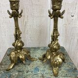 Pair of antique candle holders
