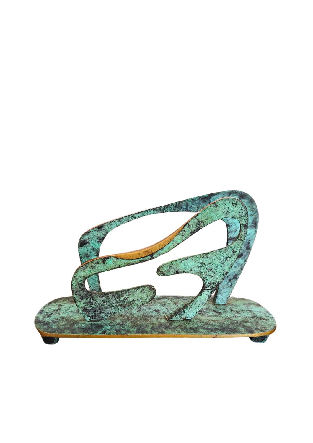 Mid-Century Bronze Letter Holder