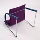 Fauteuil lounge Thonet Wulf Schneider s320 en laine violette, années 1980