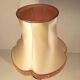 Large lamp to lay ceramic foot varnished orange and brown flowers