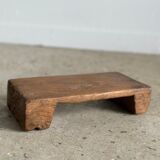 Mini Asian teak side stool blonde