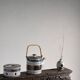 Mid-century striped ceramic teapot set | Scandinavia