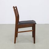 4x dining chair in teak, 1960s new upholstery