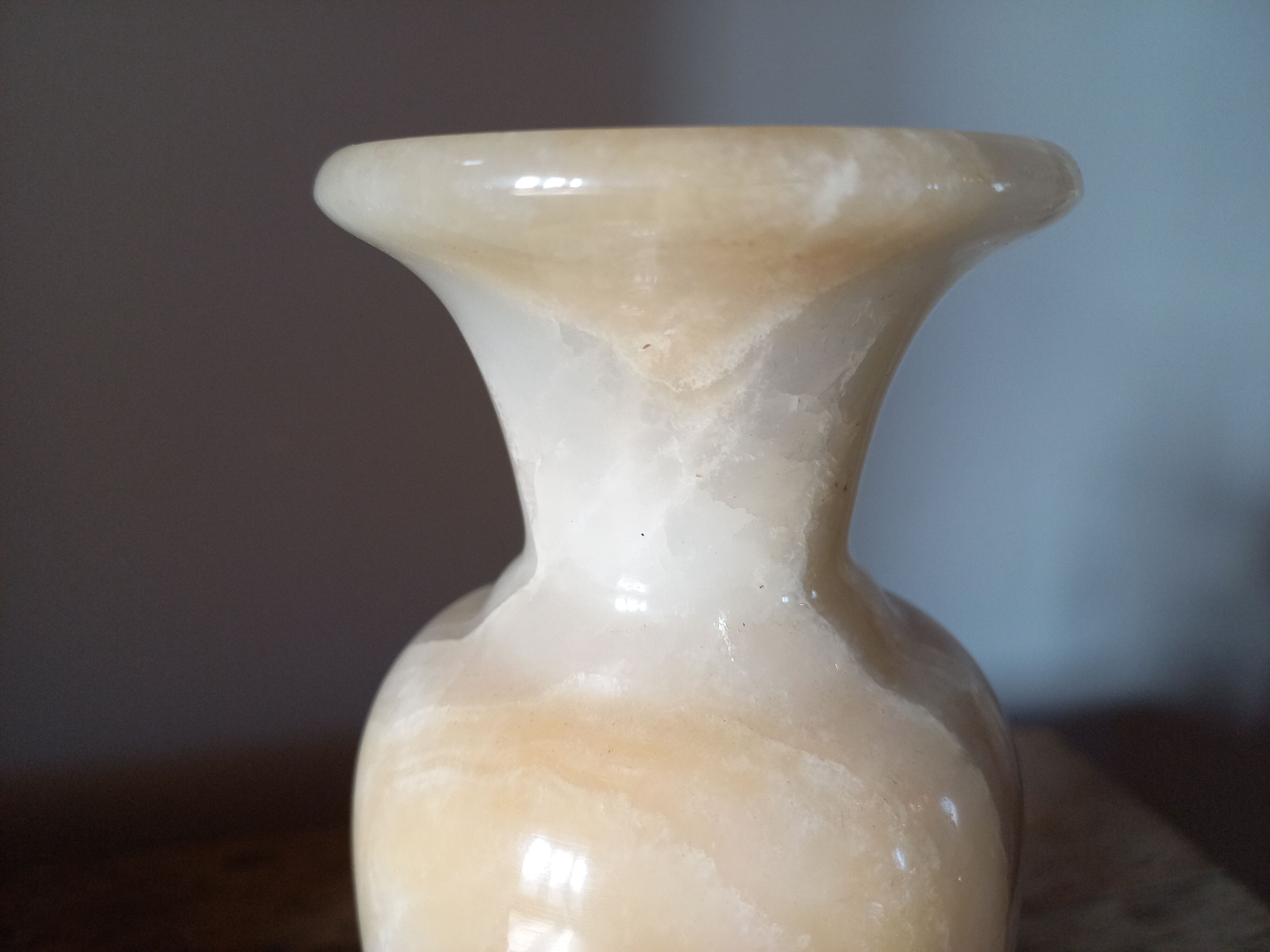 Vintage alabaster vase