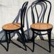 4 chaises bistrot cannées Thonet ZPM Radomsko en bois courbé