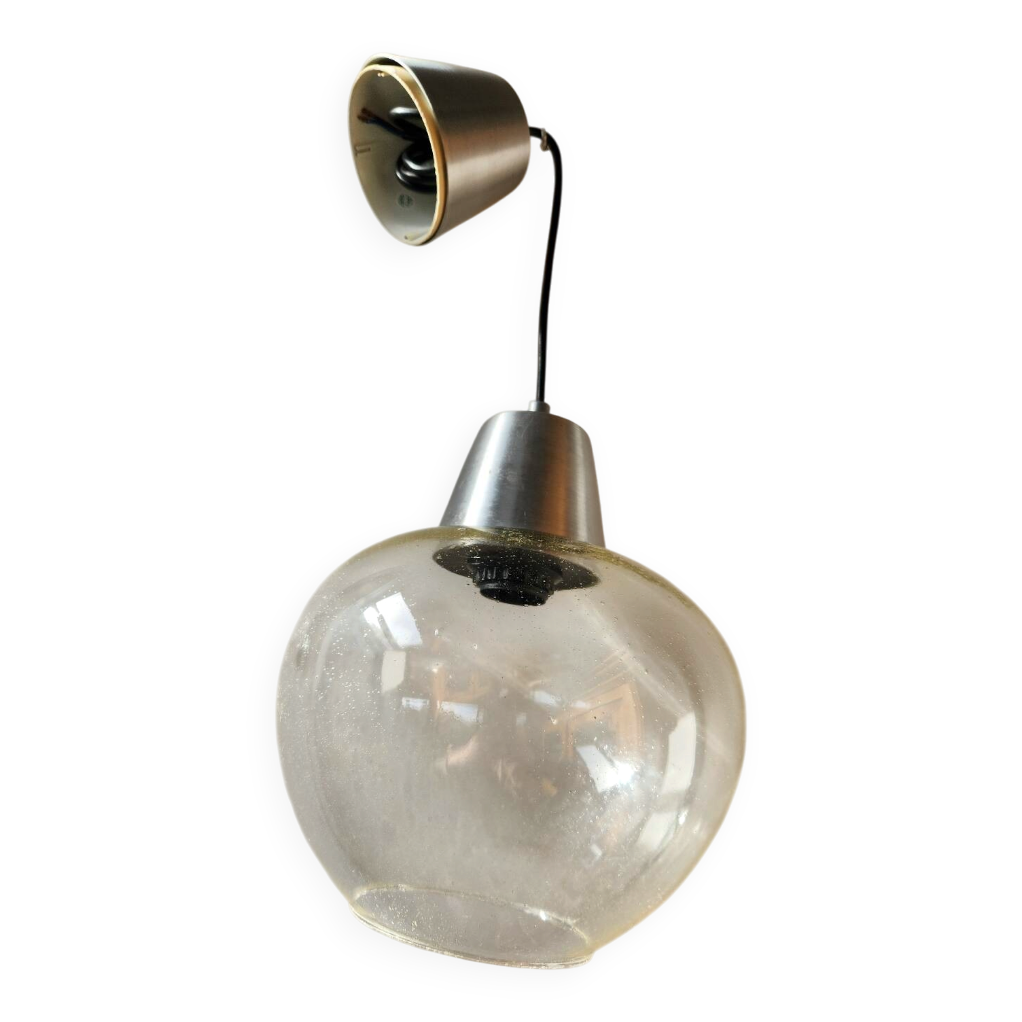 Blown glass and aluminium suspension