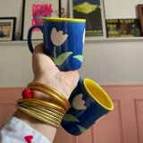 Duo of tulip mugs