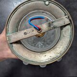 Ancien grand plafonnier lampe à poser globe Skyscraper verre Art déco