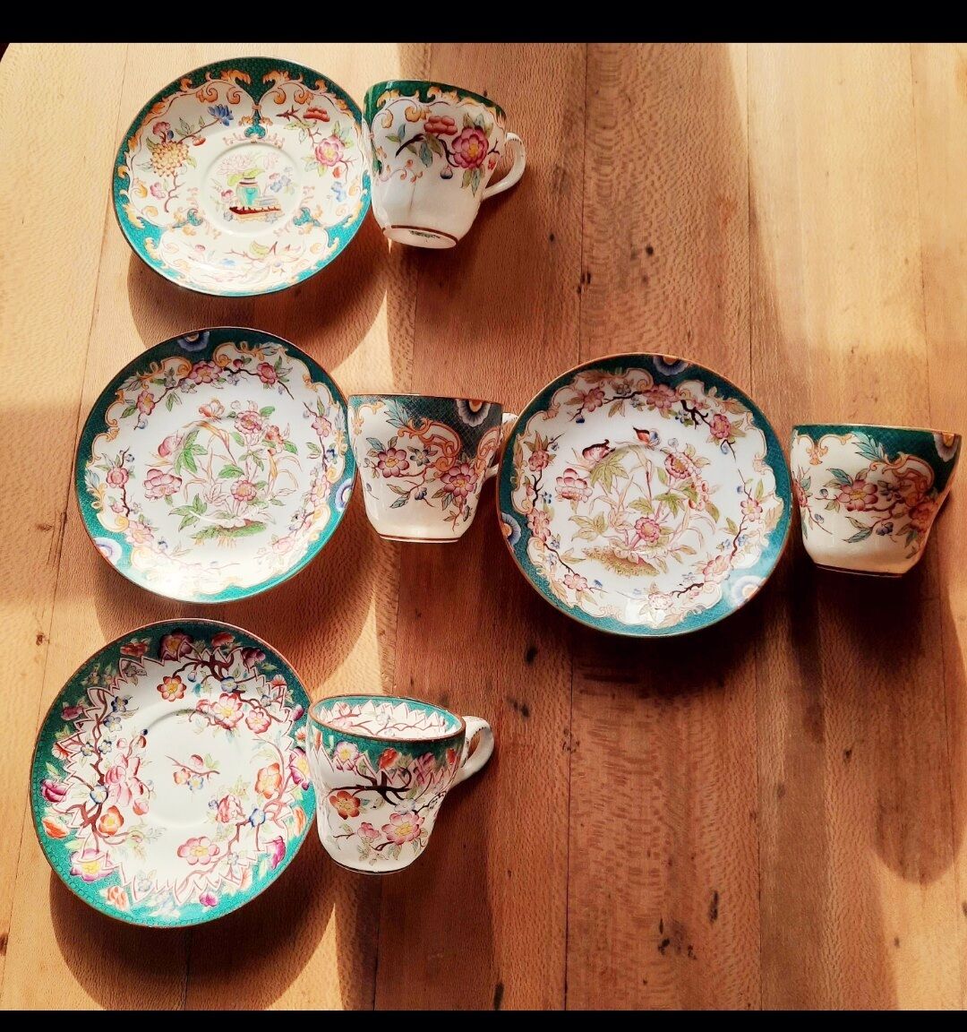 4 cups and under cups of the 19th century earthenware factory of sarreguemines