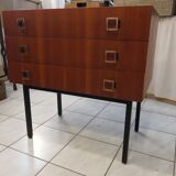 Vintage modernist dresser, metal feet
