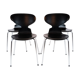 Ant chairs, model 3101, designed by Arne Jacobsen in 1952
