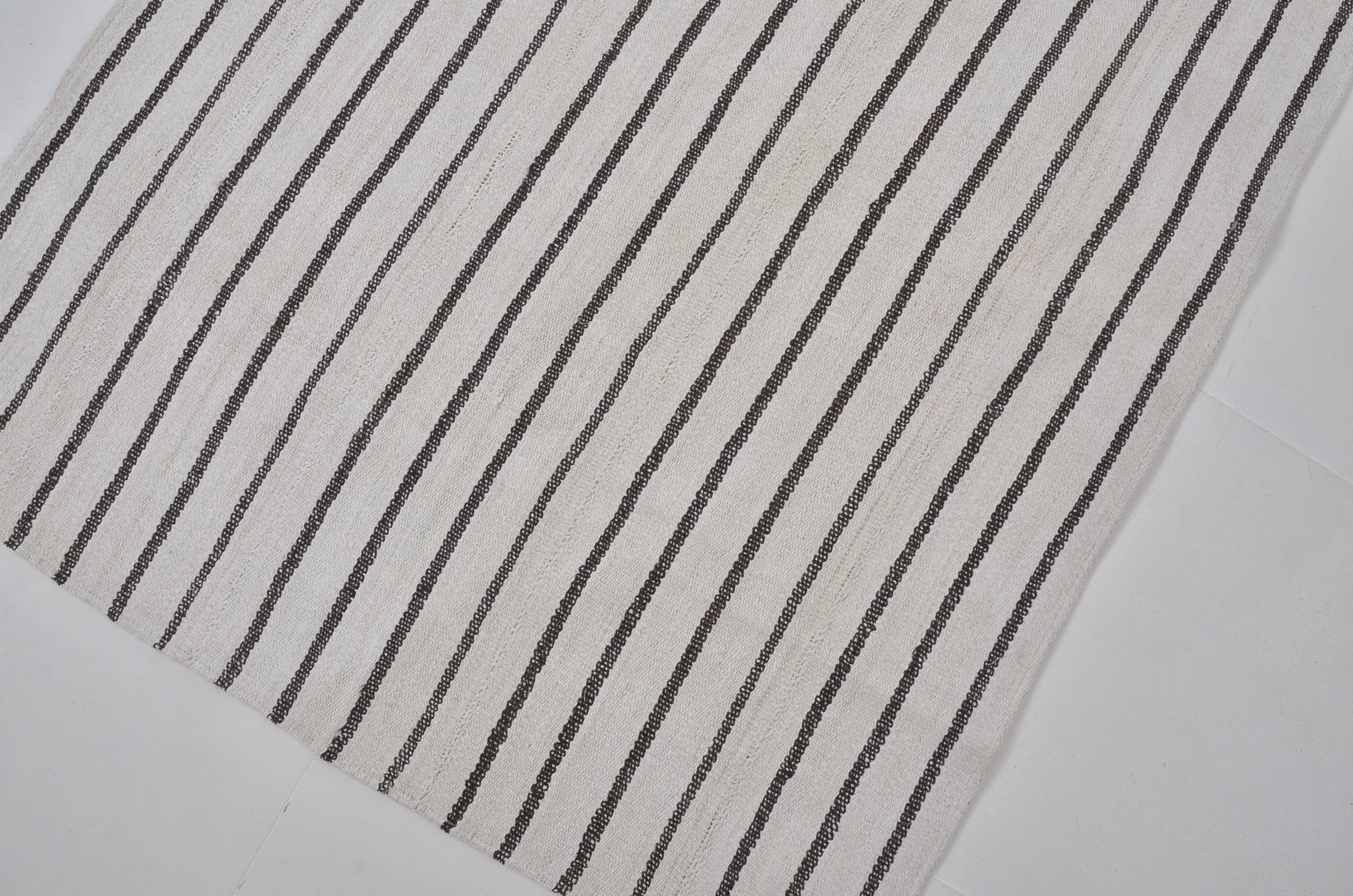 Vintage Anatolian Stripe Hemp Kilim sku 3779