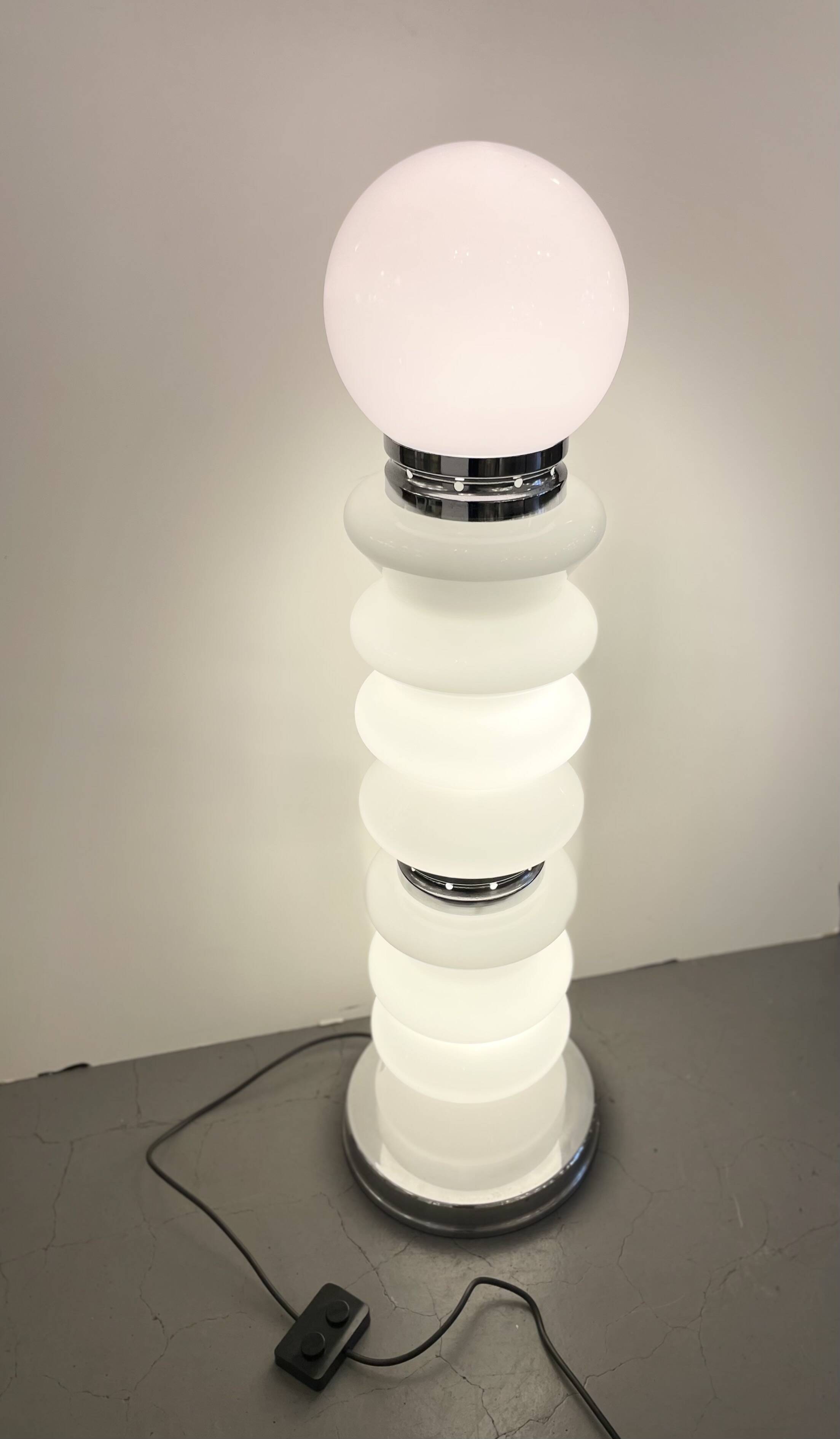 Lampadaire Murano dans le style de Calo Nason pour Mazzega, années 1970