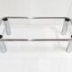 Table basse vintage en acier & verre 1970