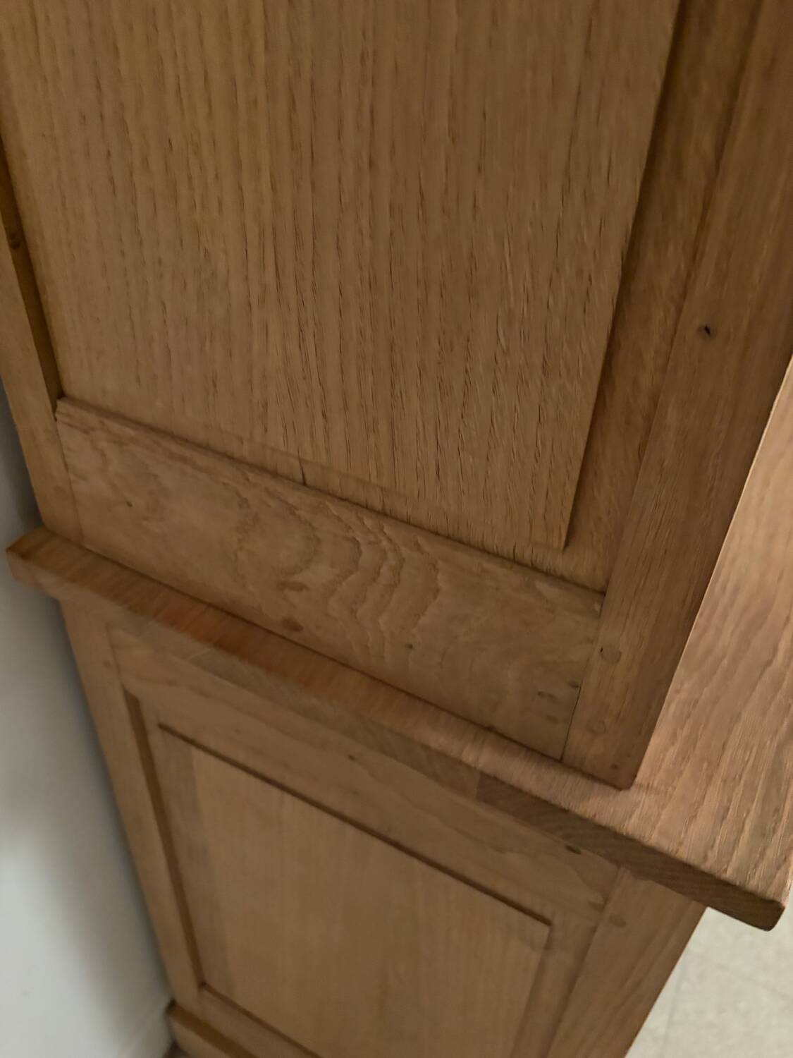 Solid oak library sandblasted