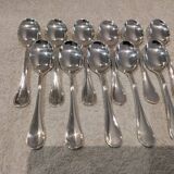 11 pelles à glace métal argenté orfèvre Christofle modèle Albi 13,2cm