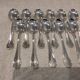 11 silver-plated metal ice cream scoops, Christofle silversmith, Albi pattern, 13.2cm