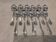 11 silver-plated metal ice cream scoops, Christofle silversmith, Albi pattern, 13.2cm