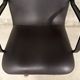 Vintage 70s swivel office chair in skai and black metal