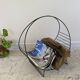 Magazine rack vintage log holder