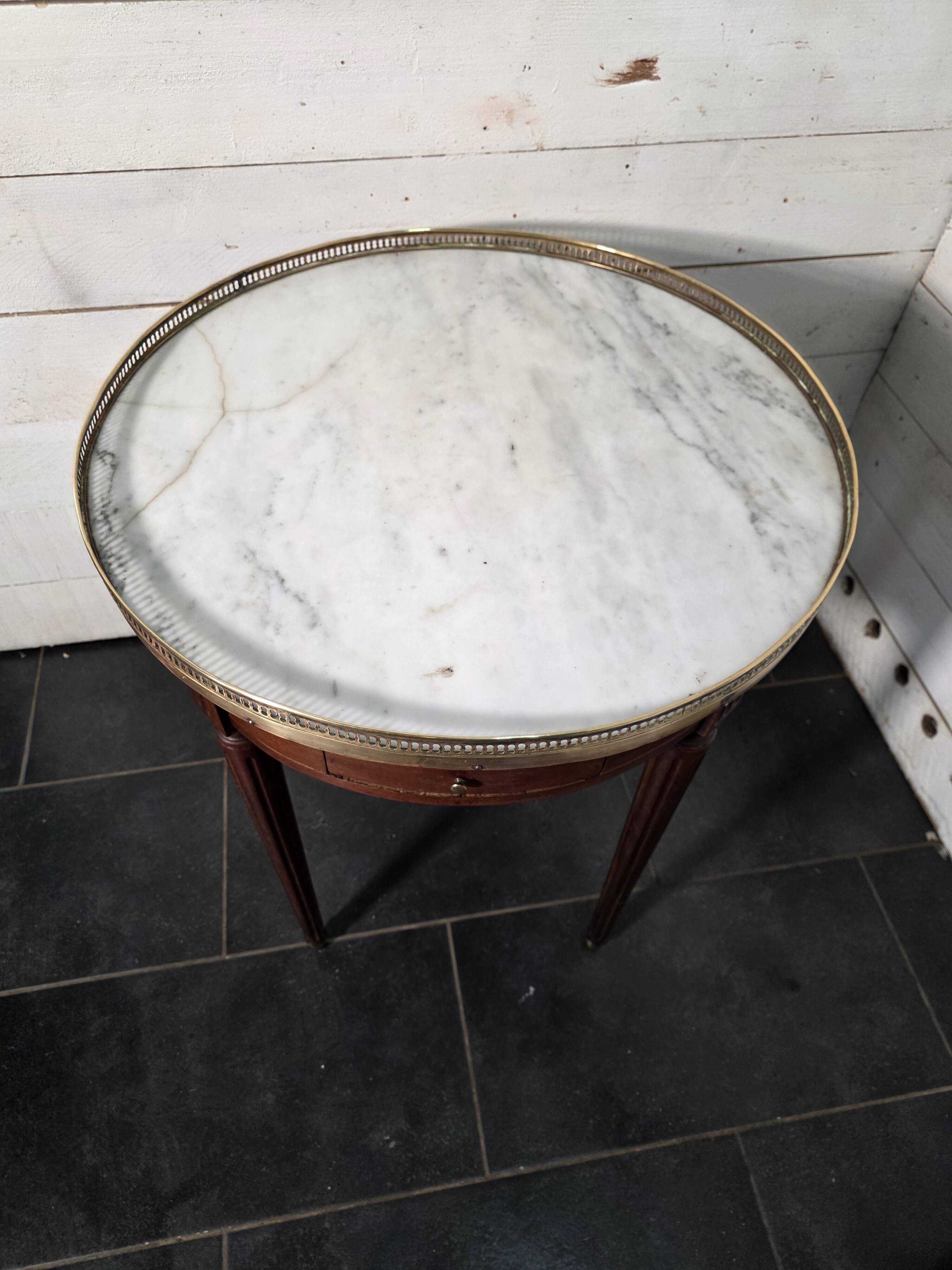 Louis XVI style bouillotte table in mahogany