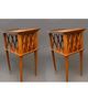 Pair of cherry wood bedside tables/end tables from the 1950s