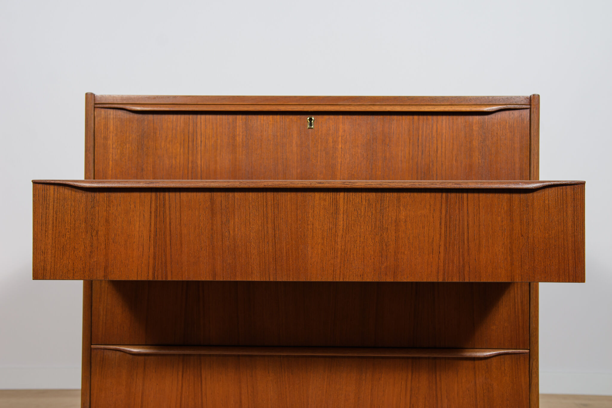 Mid-century teak dresser with dressing table, Denmark, 1960s