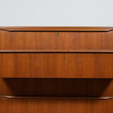 Mid-century teak dresser with dressing table, Denmark, 1960s
