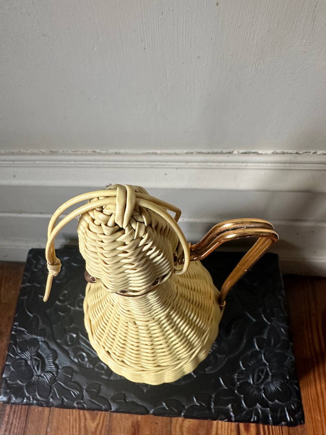 Scoubidou bottle from the 60s