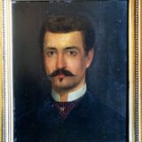 Portrait d'homme second empire XIXème