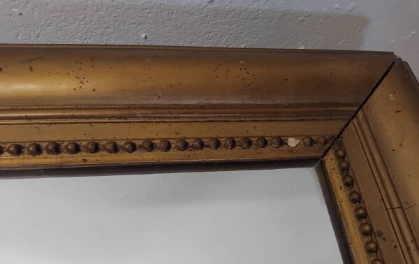 Ancien miroir en bois et plâtre 69x93cm