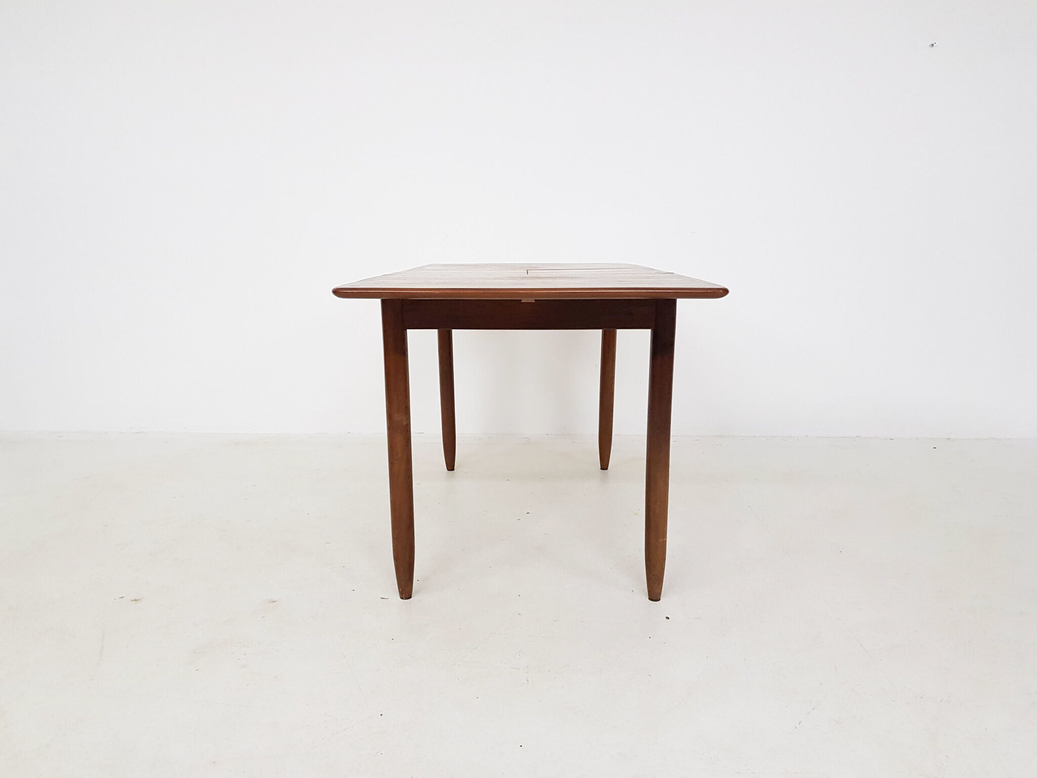 Mid-century teak extendable dining table, Netherlands 1950's