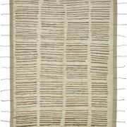 Tapis turc rustique tissé à la main en laine beige 276 cm x 358 cm