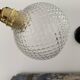 Set of two vintage electrified electrified glass wall lamps