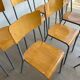 Set of 10 school chairs 70s