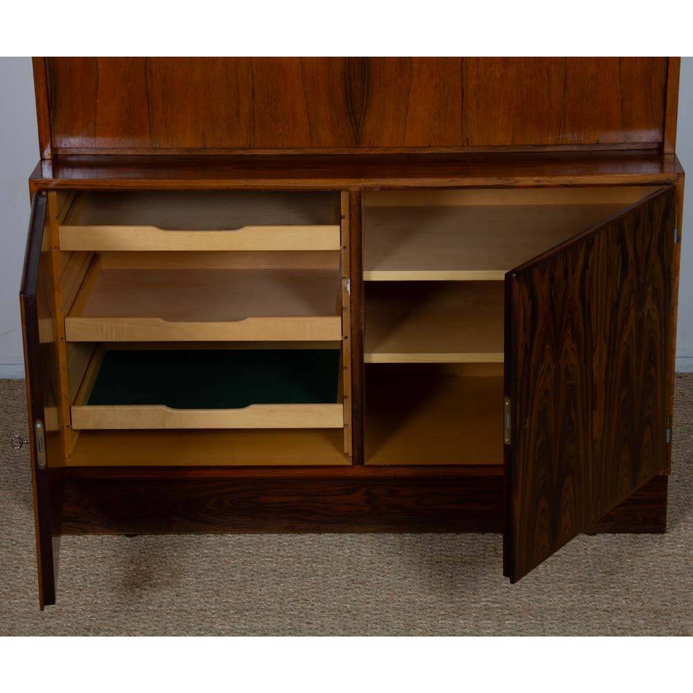 Rosewood secretary or bar cabinet by Poul Hundevad, 1960