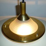 Metal and glass hanging lamp dating from the 1960s