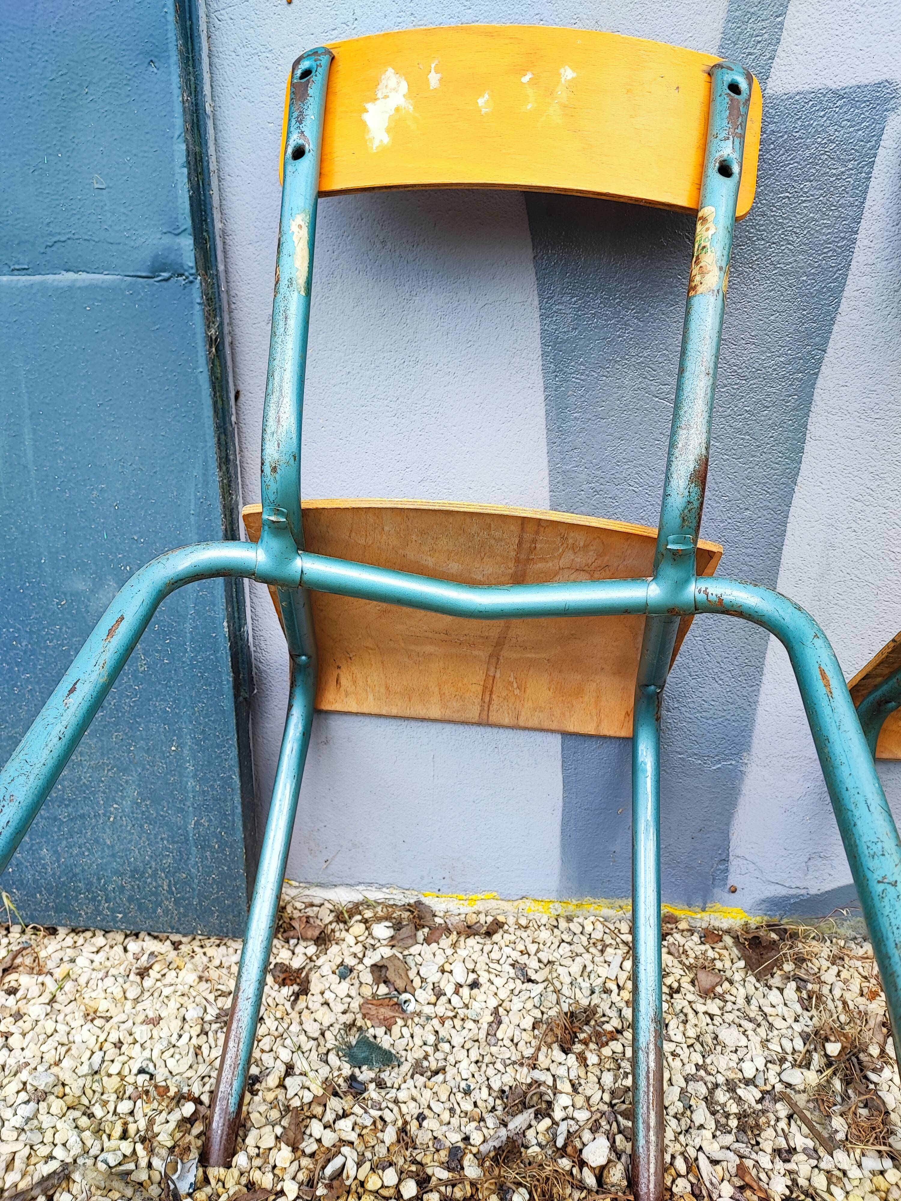 Set of 3 vintage school chairs