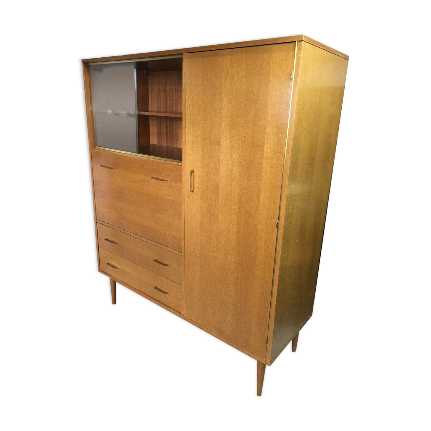 Secrétaire armoire penderie des année 50 vintage style scandinave