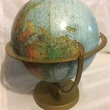 World map in relief