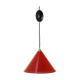 Danish conical hanging lamp goes up and down 1960's