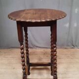 Side table with twisted legs