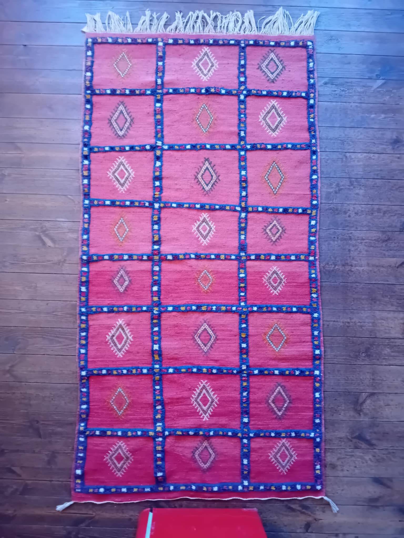 Handmade Kilim Taznakht Rug 202x104cm