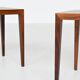 Severin Hansen pair of side tables in rosewood Haslev Denmark 1960