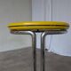 Vintage Yellow Bar Table: Chrome Bauhaus Style, 1970s High Coffee Table