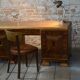 Art Deco Writing Desk in Mahogany and Walnut, 1920s