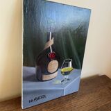 Old oil painting on panel jb maurice vecker 1896-1998 still life