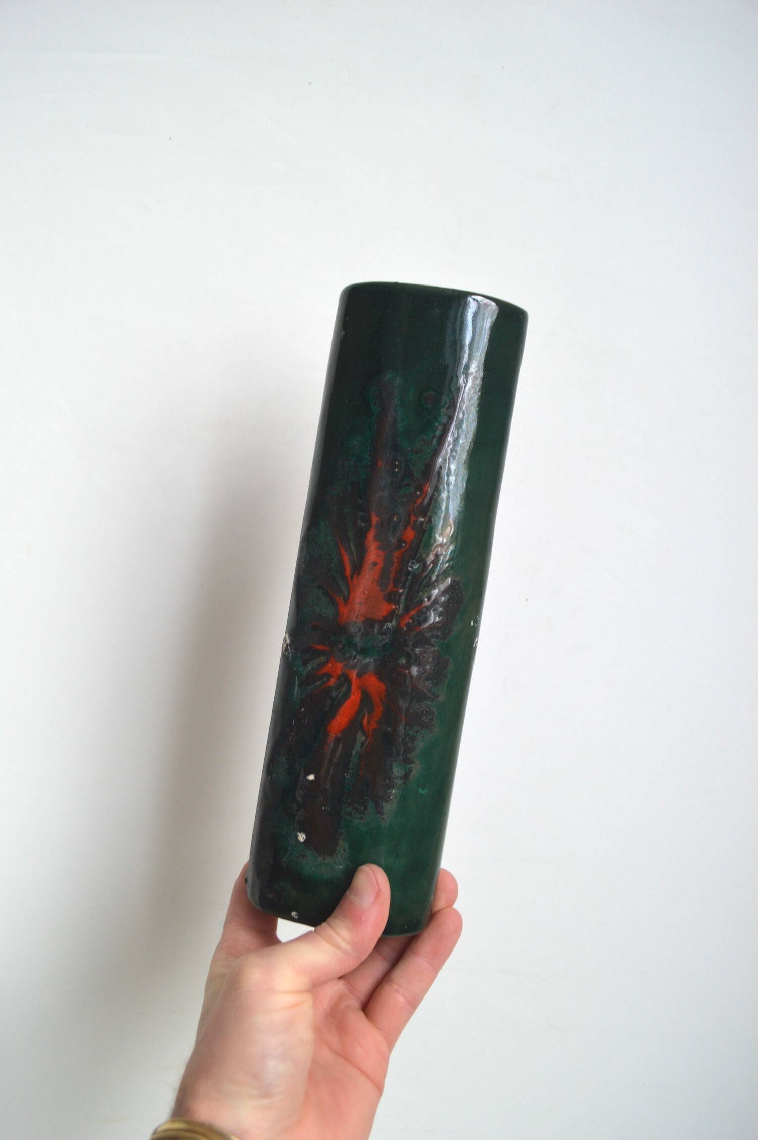 Green abstract vase