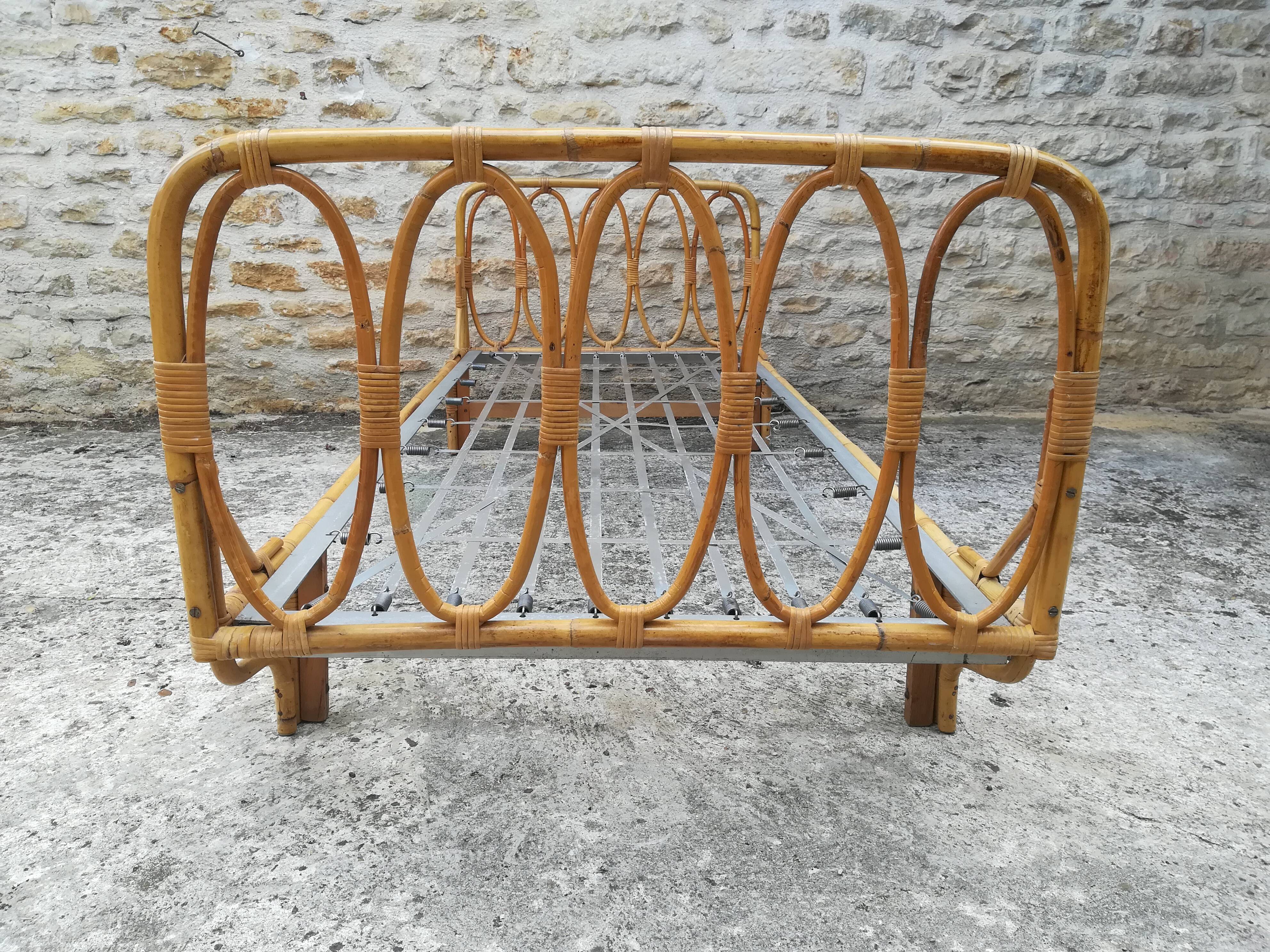 Bamboo and rattan bed