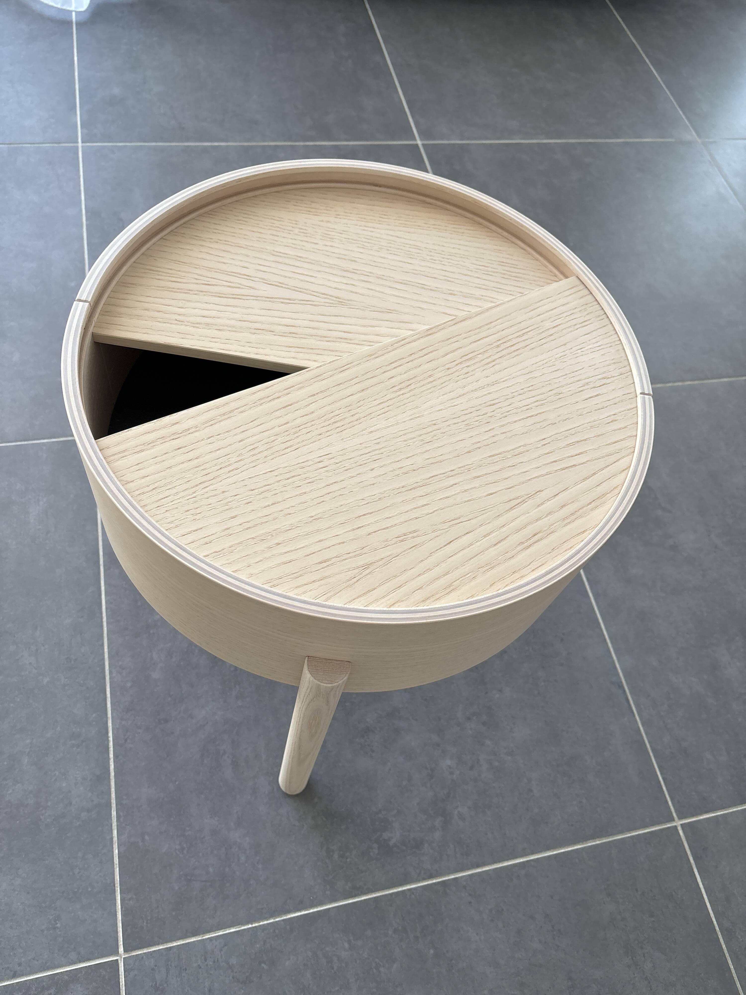 Woud - Arc Side Table, White Ash